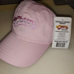 ✨ NEW Cheers Boston TV Show Pink Adjustable Baseball Cap Hat Official Licensed🧢